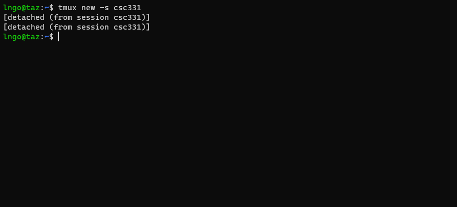 detach from tmux session