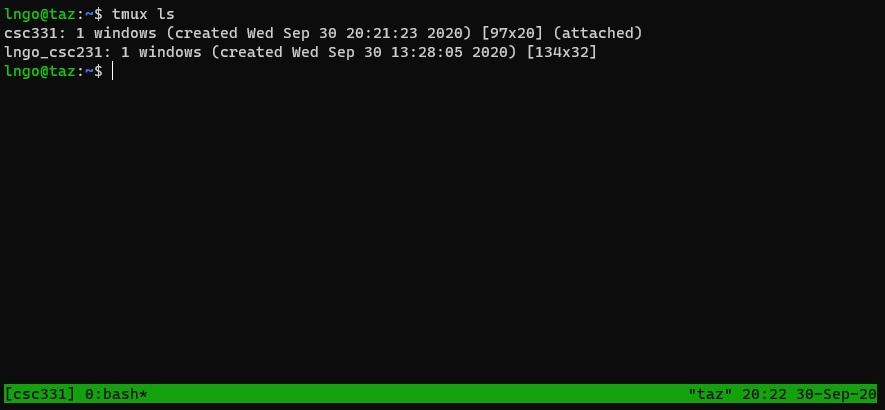 attach to an existing tmux session