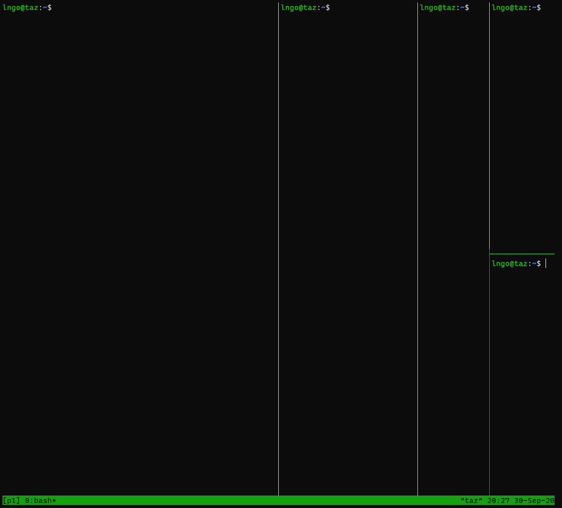 Multiple vertical/horizontal splits
