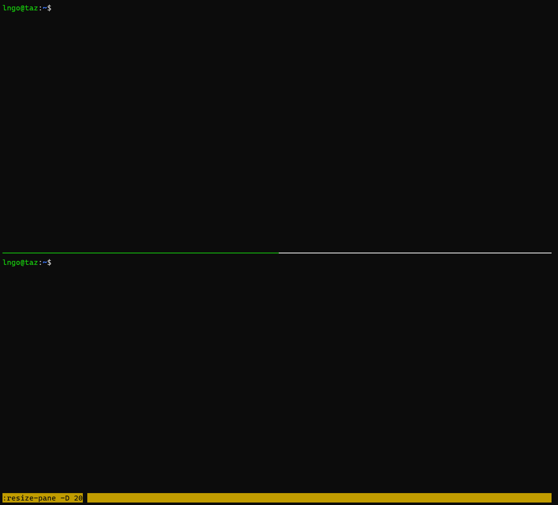 Resizing pane down