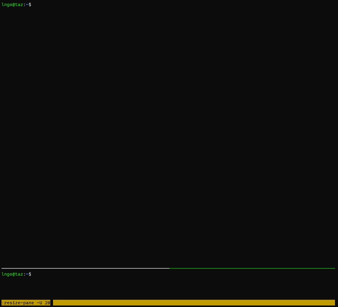 Resizing pane up
