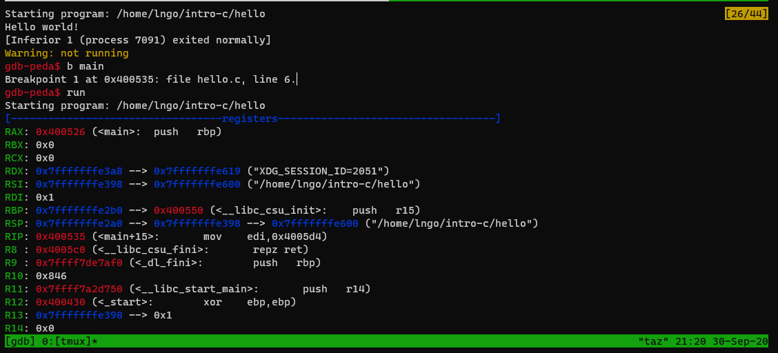 Scrolling mode in gdb