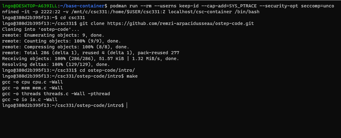 setup containers