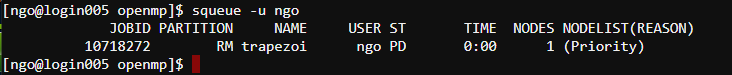 Job status