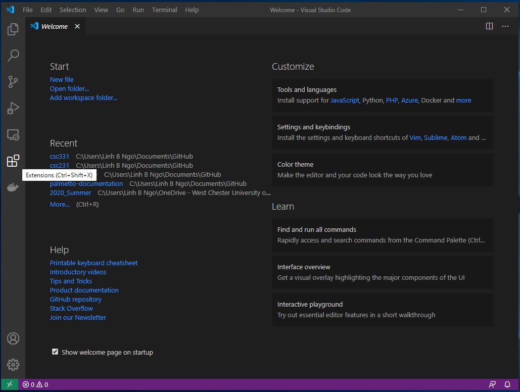 Extension lists