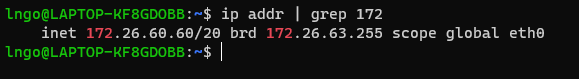 Get IP address of Linux subsystem