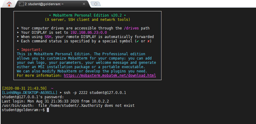 MobaXterm SSH