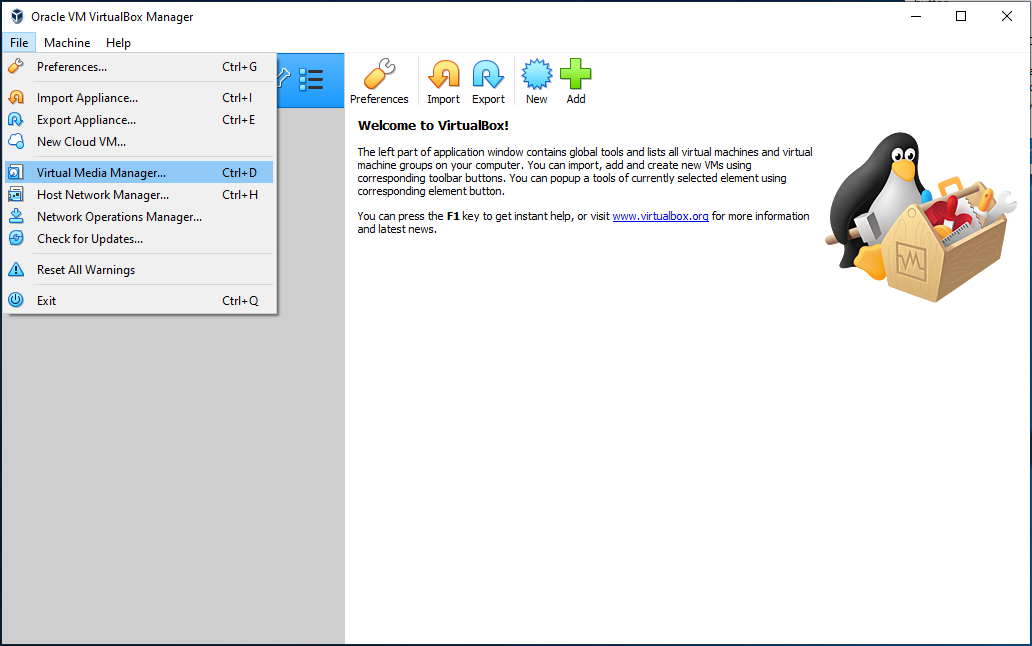 virtual media manager