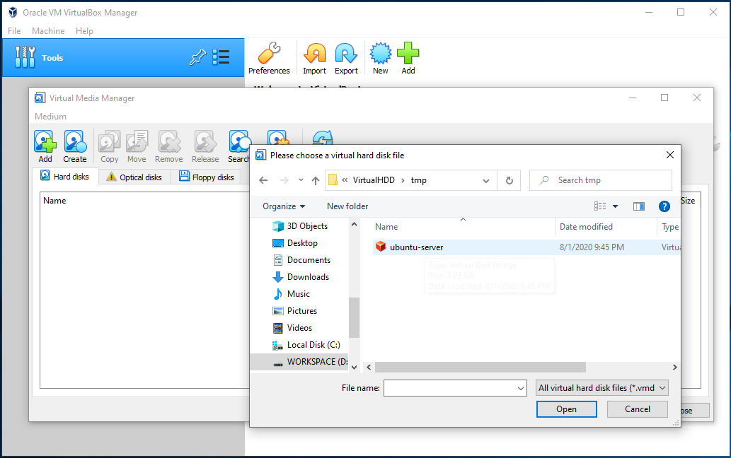 added hard disk