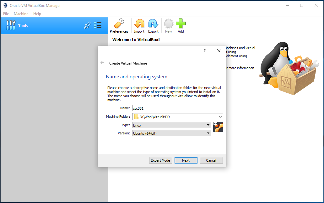 virtual machine creation