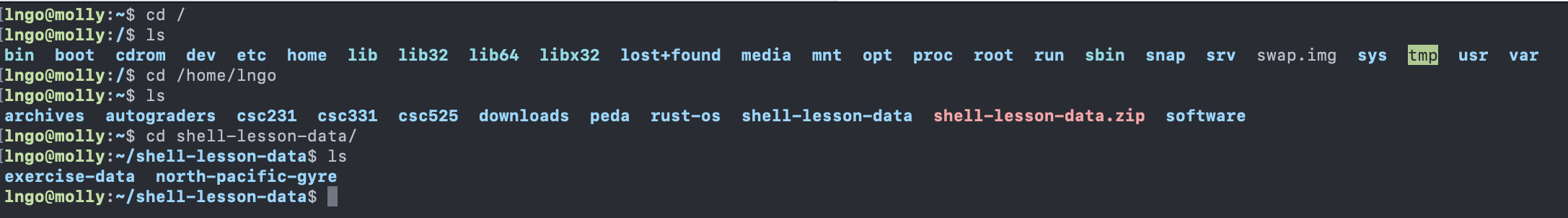 Change directories