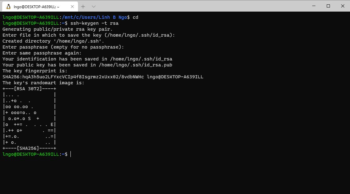 generate SSH key