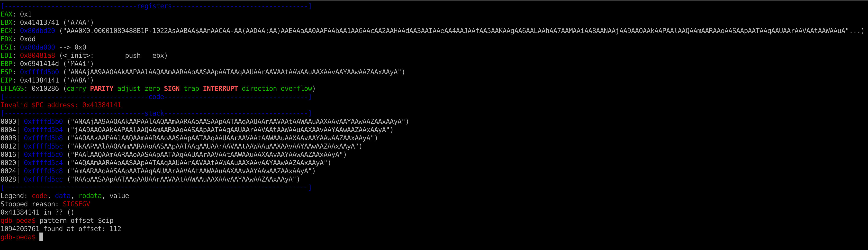 buffer overflow result