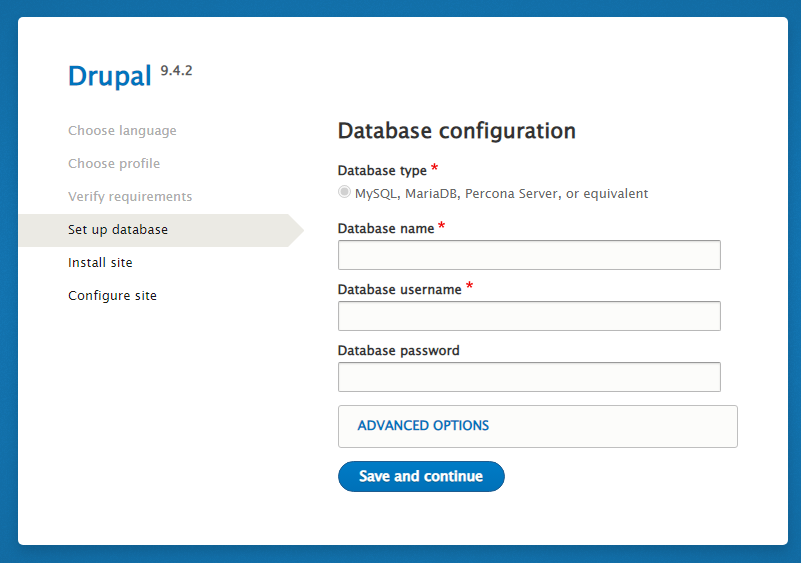 Configuring mysql